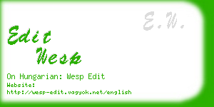 edit wesp business card